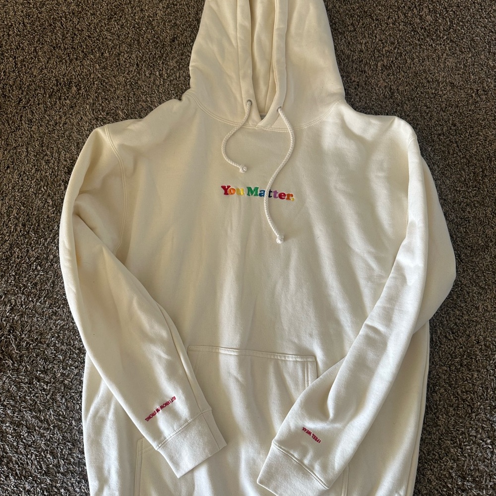 You Matter Cream Pullover Hoodie - Unbranded